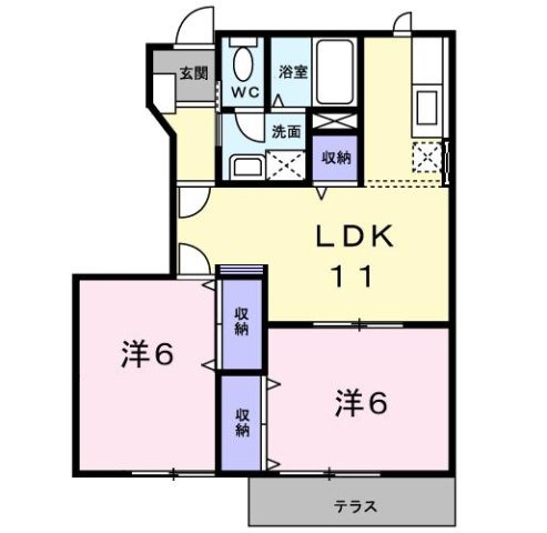 リバーサイド門Ａの間取り