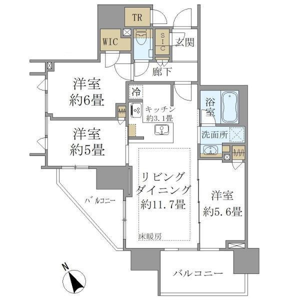 シティハウス東池袋の間取り