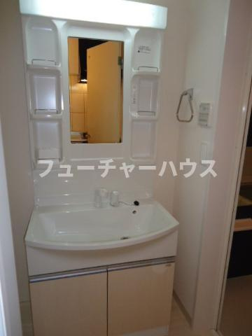 Ｔ－Ｆｌａｔ　Ａ（ティーフラットエー）の洗面所|洗髪洗面化粧台