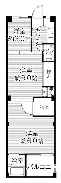 ビレッジハウス下更地2号棟の間取り