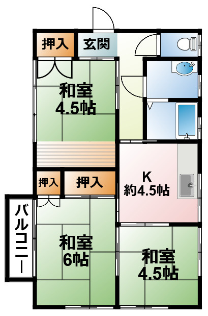 ハイツ本宿の間取り