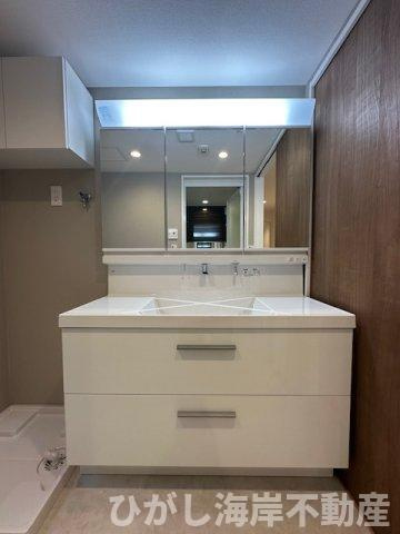 パストラルハイム湘南太平台Ⅱの独立洗面台|新規リフォーム完了！　三面鏡化粧台