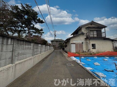 藤沢市鵠沼松が岡2丁目　売地　全２区画の前面道路含む現地写真|現地外観