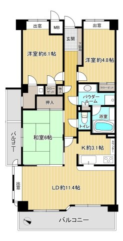 甲陽園ガーデンハウスの間取り
