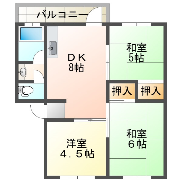 上高丸厚生年金住住宅の間取り