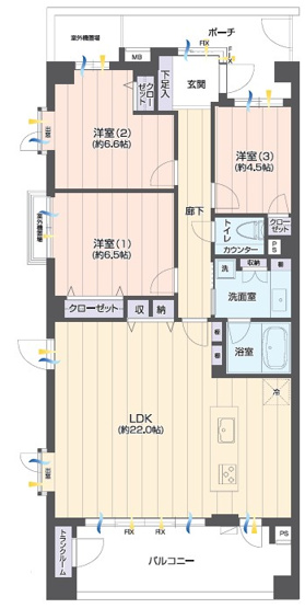 【間取り】 | 小田急コアロード読売ランド前