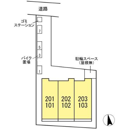 アナシエ下連雀の区画図