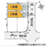 茅ケ崎市高田４丁目　新築戸建　全２棟の外観パース|イメージパスですので実際のものと多少異なります　
