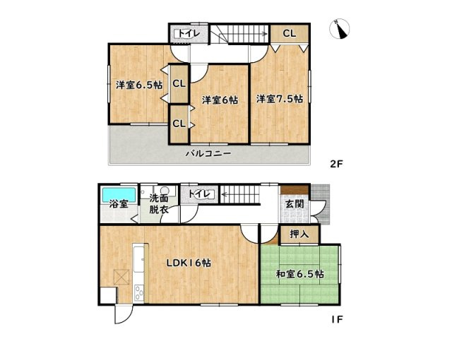 姫路市継/中古戸建の間取り