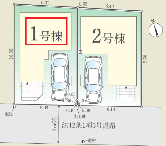 新築/朝霞市幸町１丁目の区画図|駐車場あり（車種による）