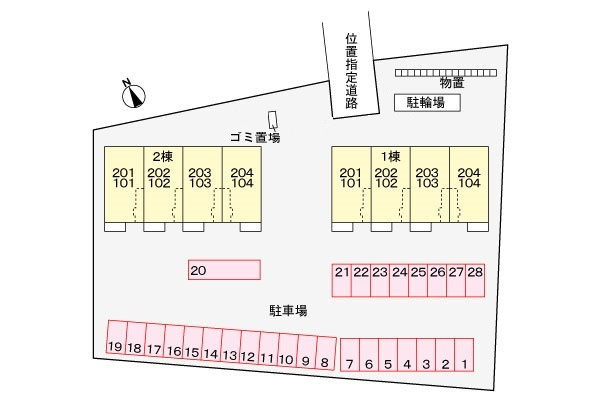 ブランシュ　ネージュ　Ⅰの駐車場|駐車場