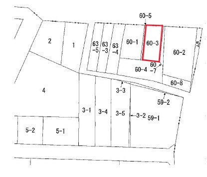 往完町売地(更地渡し）の土地図
