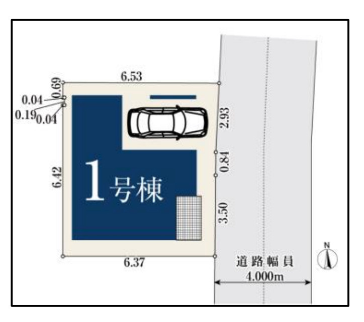 土地/和光市新倉2丁目の区画図|駐車スペースあり