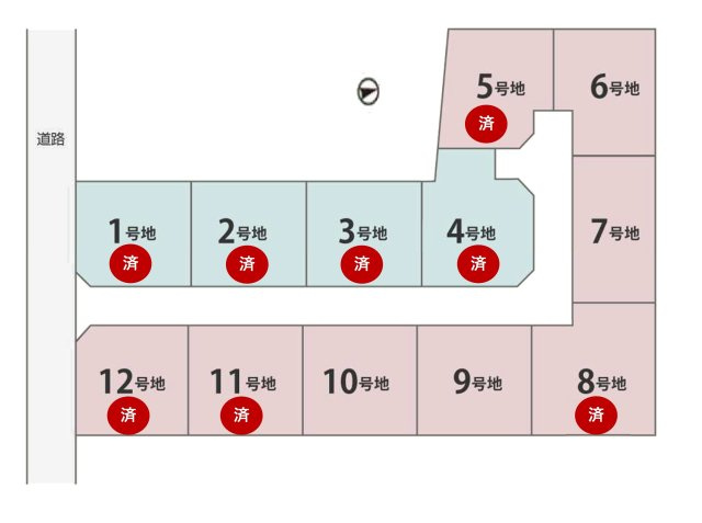 福岡市西区今津第1-12棟（10号棟）の区画図|配置図（10号棟）