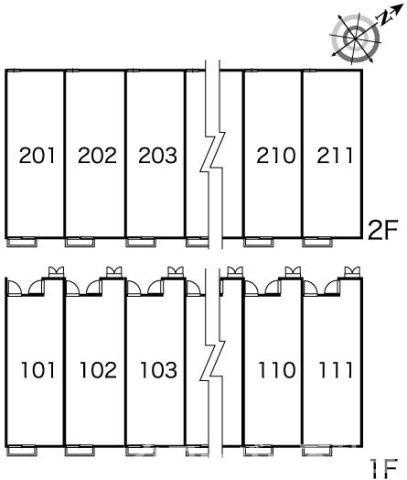 レオパレスサンクローバーの区画図
