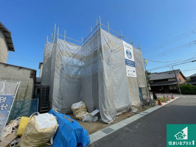 ★現地見学可能！★亀岡市篠町柏原町頭　限定1邸の外観|周辺は落ち着いた街並みの住宅地！子育てがしやすい住環境です！まだ未完成ですが、現地でしかわからない事もございます。是非一度ご覧ください。