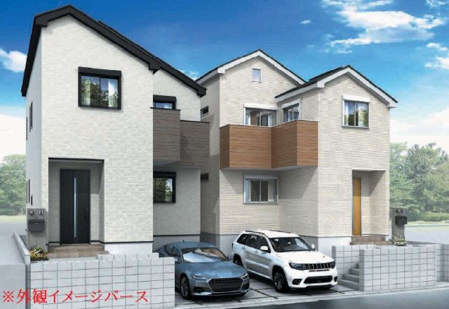 新築一戸建て 所沢市中新井５丁目　全２棟の外観パース|外観イメージパース