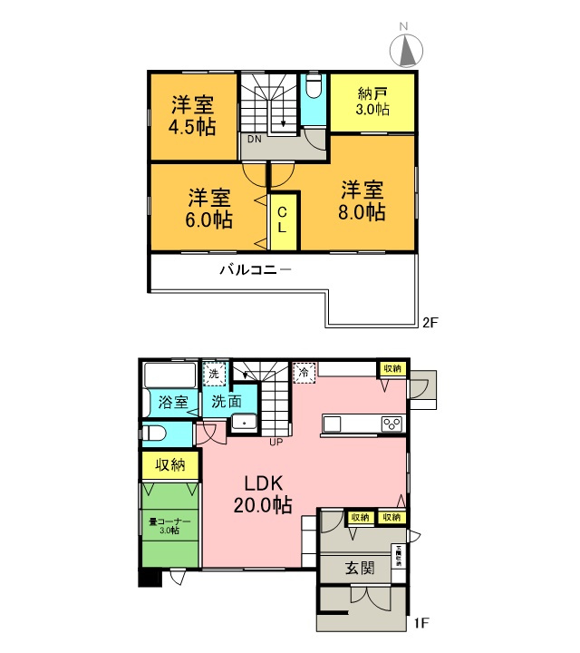 入野町戸建の間取り