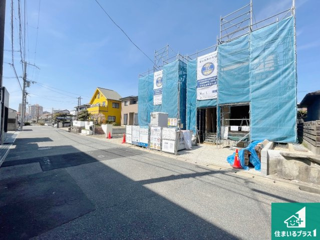 神戸市西区糀台　新築一戸建ての前面道路含む現地写真|周辺は落ち着いた街並みの住宅地！子育てがしやすい住環境です！まだ未完成ですが、現地でしかわからない事もございます。是非一度ご覧ください。
