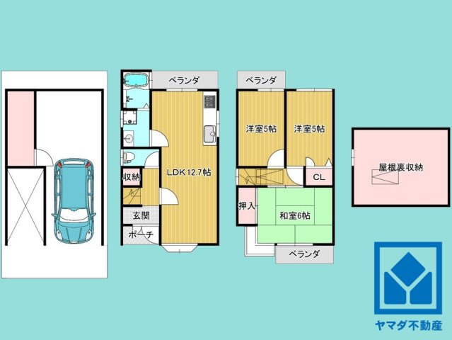 伏見区日野谷寺町の間取り