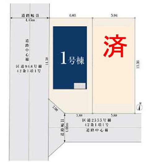 杉並区上井草3丁目 西武新宿線 上井草駅 新築戸建ての区画図