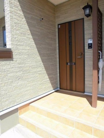 宇部市風呂ヶ迫町のアパートの玄関