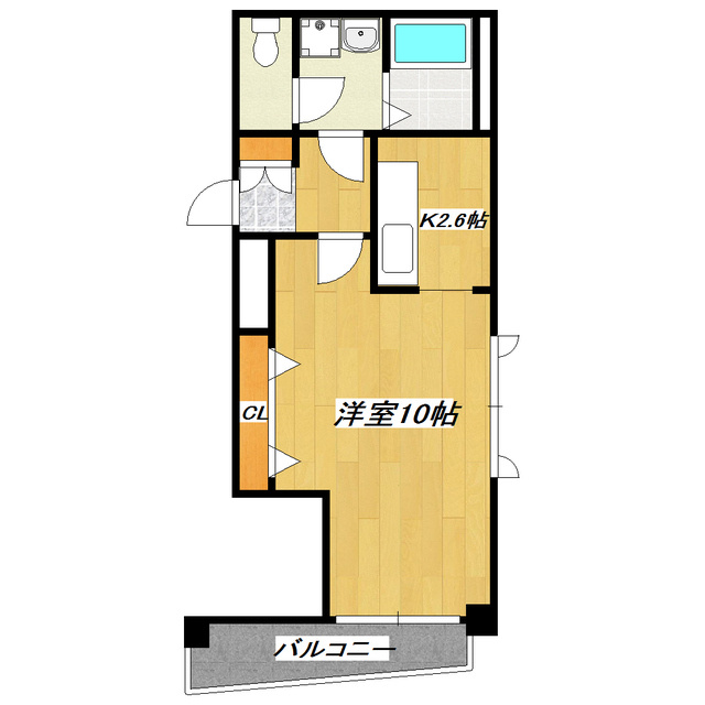サル・ドュ・セジュールの間取り|洋室１０帖の広めお部屋です！