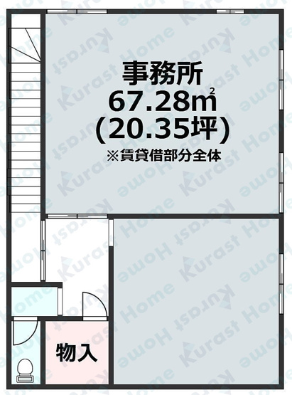 【間取り】 | 伊賀2丁目店舗2階部分