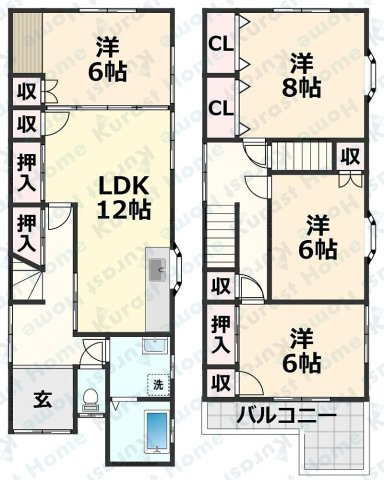 【間取り】 | 古市1丁目戸建て
