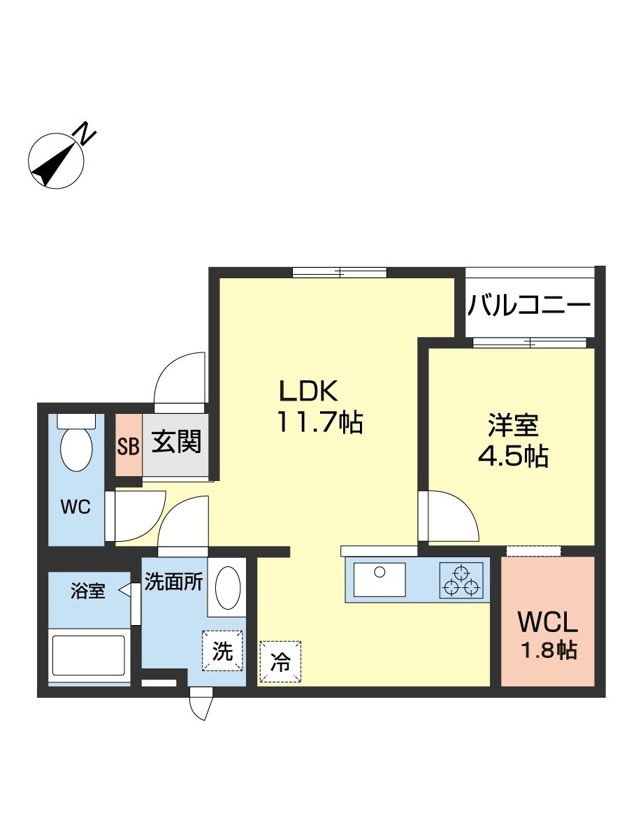 ボヌール茨島の間取り