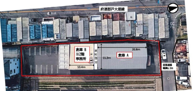 【間取り】 | 一津屋4丁目倉庫・事務所2棟貸