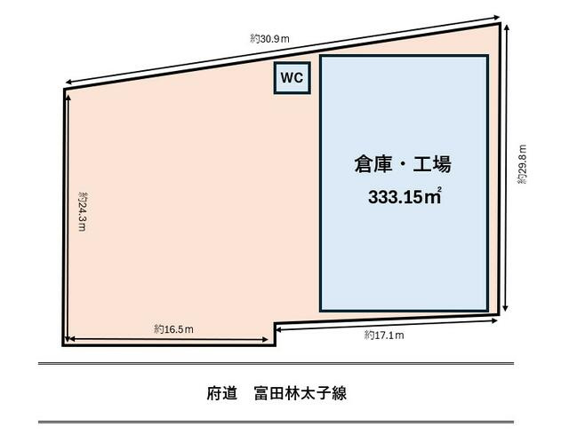 【間取り】 | 河南町一須賀　貸倉庫・貸工場