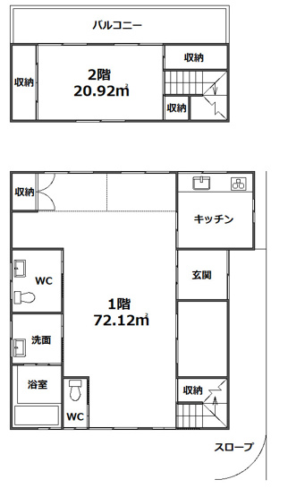 【間取り】 | 河原町1棟貸テナント