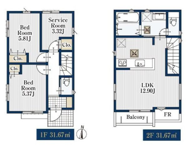 杉並区上高井戸1丁目 京王線 芦花公園駅 売地 の土地図＋建物プラン例