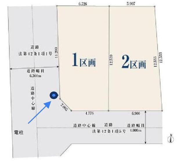 杉並区上高井戸1丁目 京王線 芦花公園駅 売地 の区画図