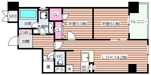 【間取り】 | グレンパーク梅田北