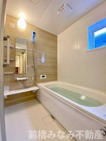 【新築】前橋市問屋町2丁目　限定1棟　スマートワンシティ　新築建売の浴室|ゆったり過ごせるお風呂です