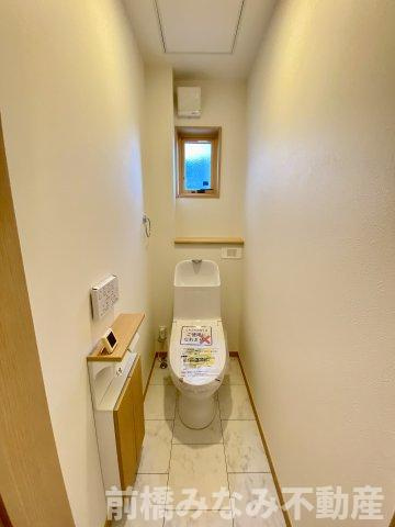 【新築】前橋市問屋町2丁目　限定1棟　スマートワンシティ　新築建売のトイレ|コンパクトで使いやすいトイレです