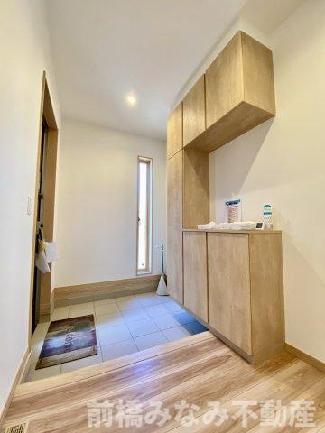 【新築】前橋市問屋町2丁目　限定1棟　スマートワンシティ　新築建売の玄関|毎日通る玄関はこちらです