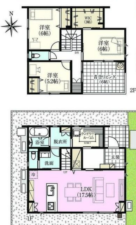 【新築】前橋市問屋町2丁目　限定1棟　スマートワンシティ　新築建売の間取り