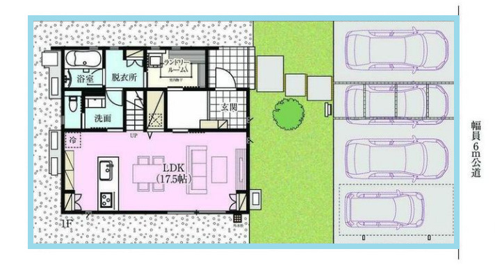【新築】前橋市問屋町2丁目　限定1棟　スマートワンシティ　新築建売の区画図