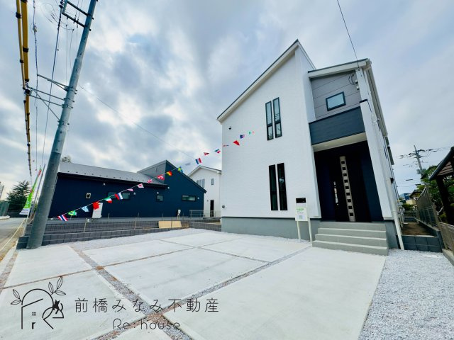 【新築】前橋市関根町第1　２号棟(全４棟)　リーブルガーデン　新築建売分譲の外観|建物外観を気になさる方へ、見た目の良い物件です