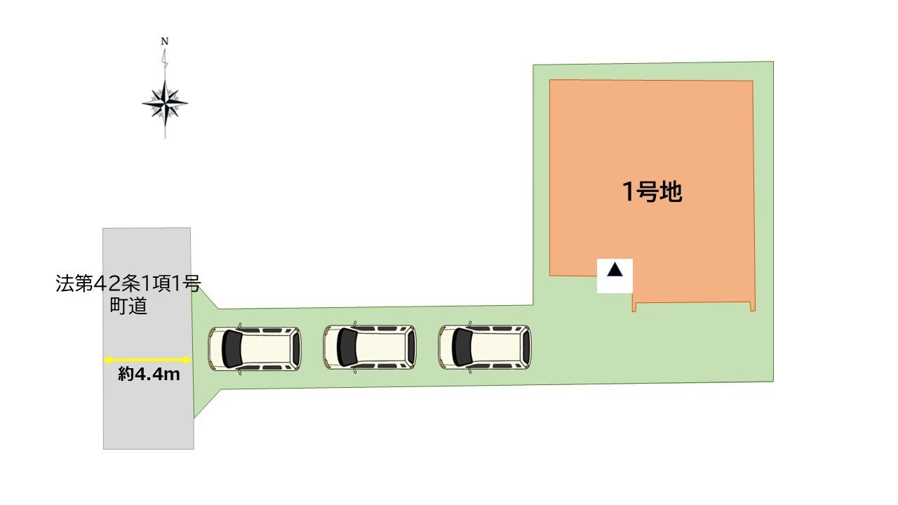 三井郡大刀洗町大字上高橋　新築戸建の区画図