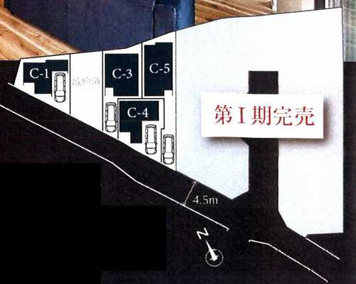 藤沢市鵠沼神明3丁目Ⅱ期　新築戸建　C-4号棟の区画図