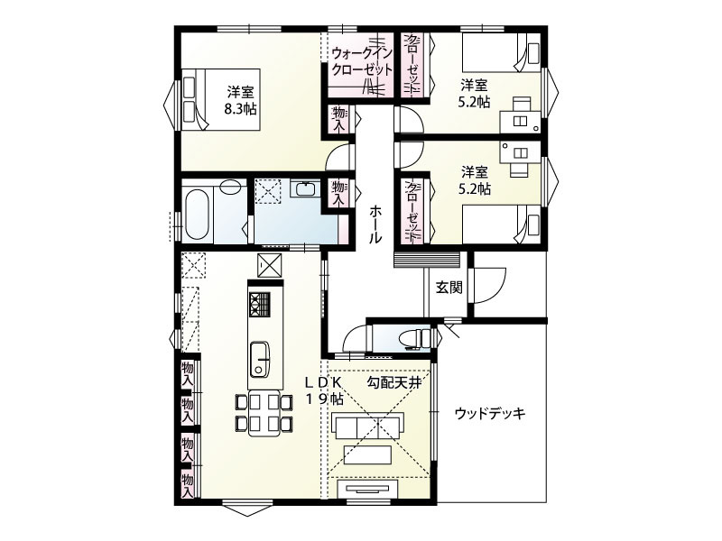 【区画図】小山市犬塚6丁目1号棟(全3区画)■ファイブイズホーム■