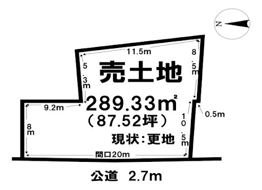 売土地　大社町杵築西の土地図