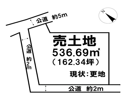 売土地　湖陵町大池の土地図