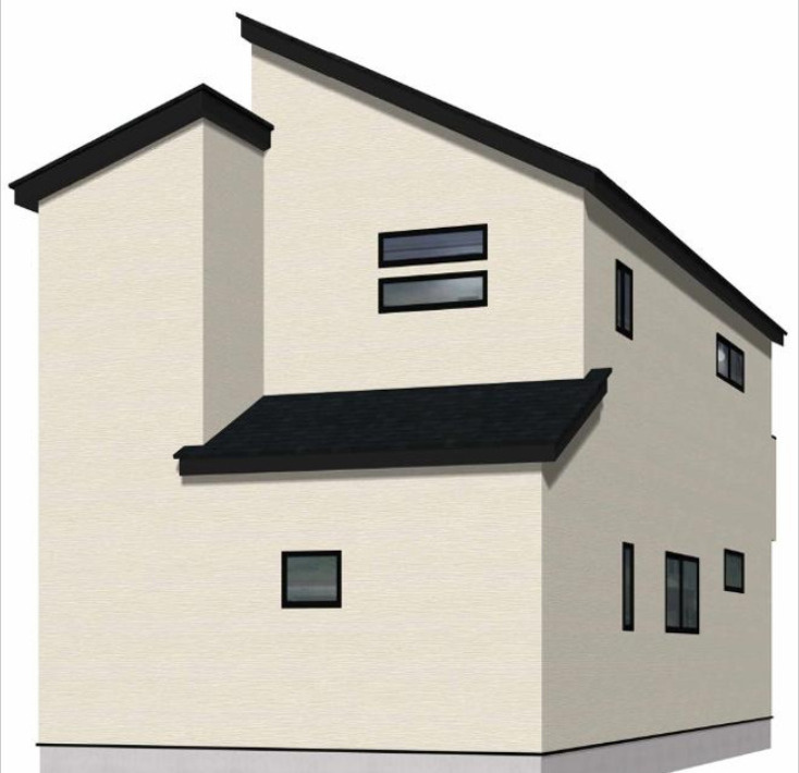 よかタウン岡山市南区あけぼの町１期 ①号棟の外観パース