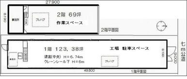 港北区新⽻町１９２坪の間取り