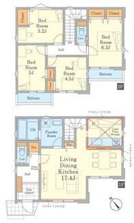 【間取り】 | 【仲介手数料無料！！】日野市百草　新築戸建て（全1棟）1号棟　5499万円 | 4LDK　建物／94.40㎡